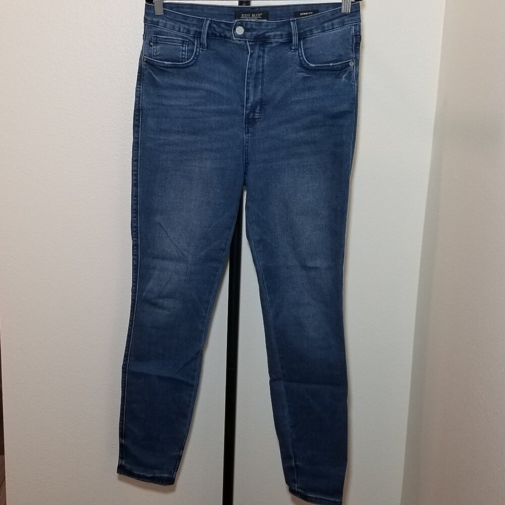 Judy Blue Womens 13/31 Blue Skinny Fit Jeans JB88615 MD Retro Hippie Boho Street